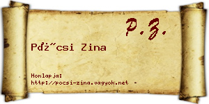 Pócsi Zina névjegykártya